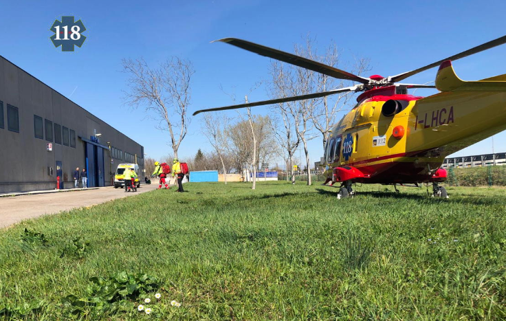 Operaio ricoverato con trauma cranico