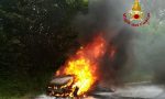 Auto in fiamme a Refrontolo