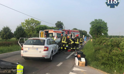 Frontale a Castelfranco, due feriti uno grave