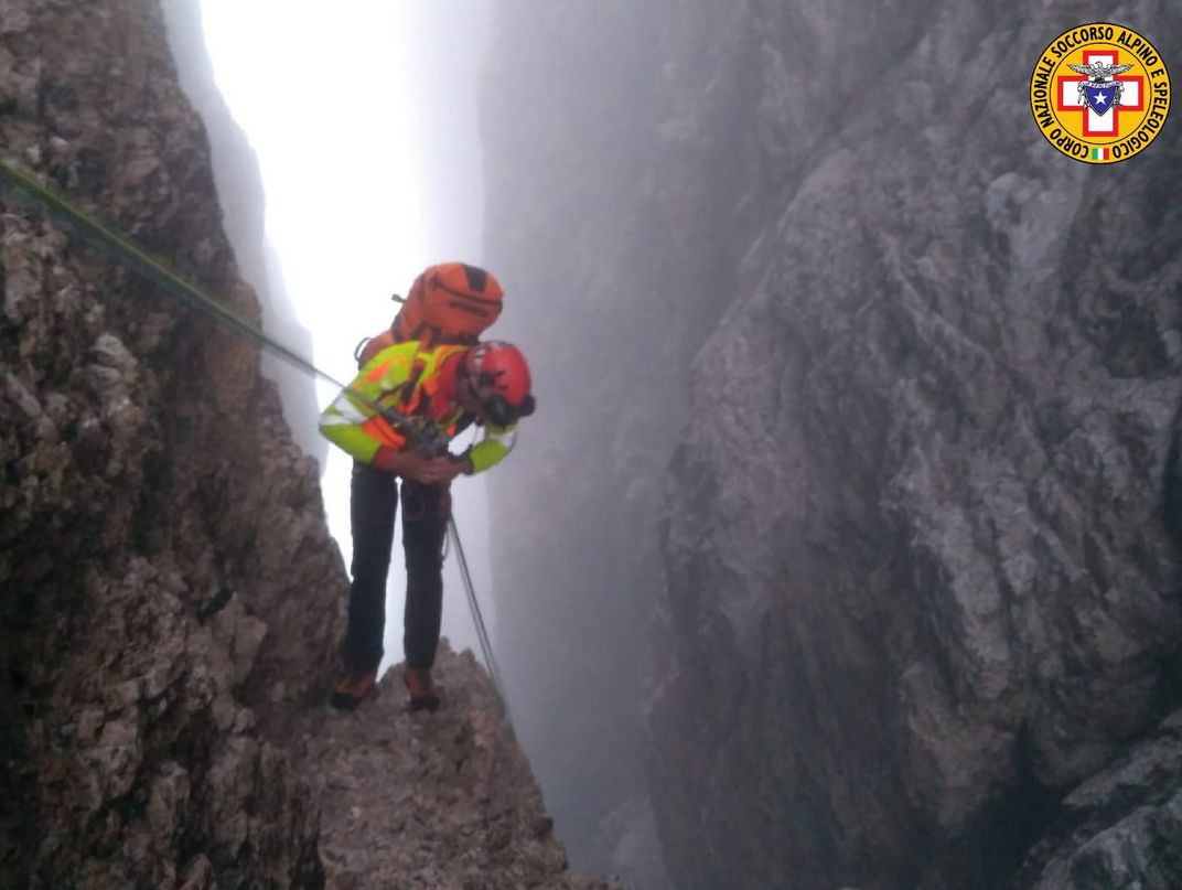 Spettacolare recupero di due alpinisti austriaci