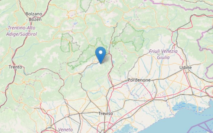 Leggera scossa di terremoto nel Bellunese