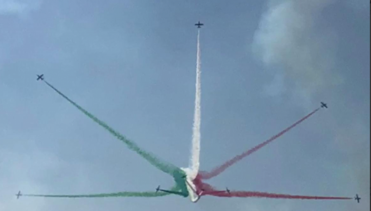 Frecce Tricolori all’80esimo compleanno del 51° Stormo di Istrana