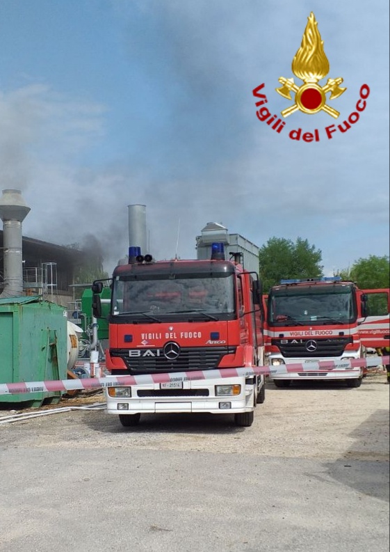 Incendio alla Mactees di Motta di Livenza