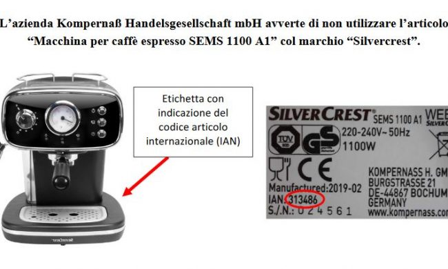 Macchina del caffè con la scossa: Lidl richiama un lotto