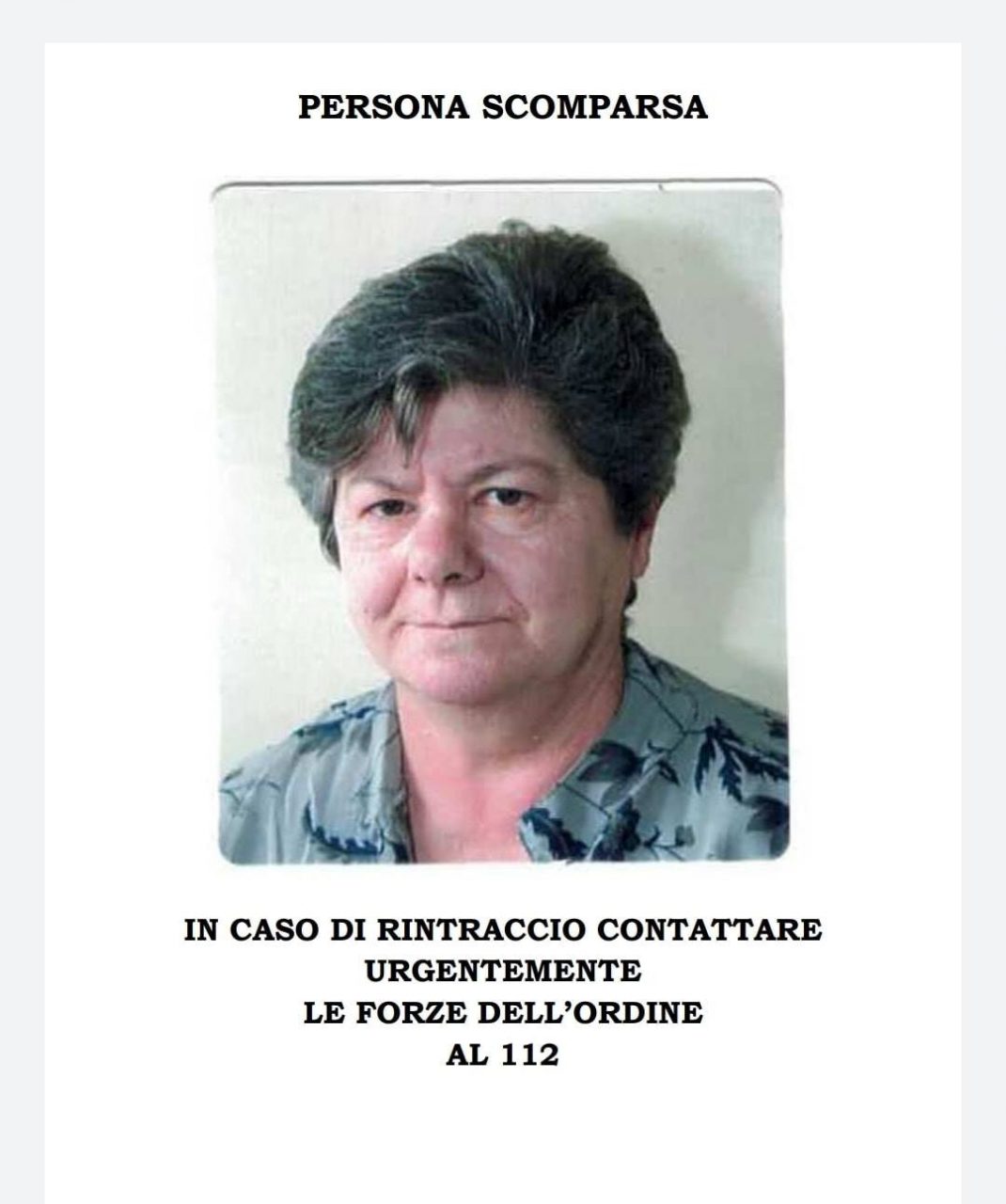 Donna scomparsa da Campolongo Maggiore