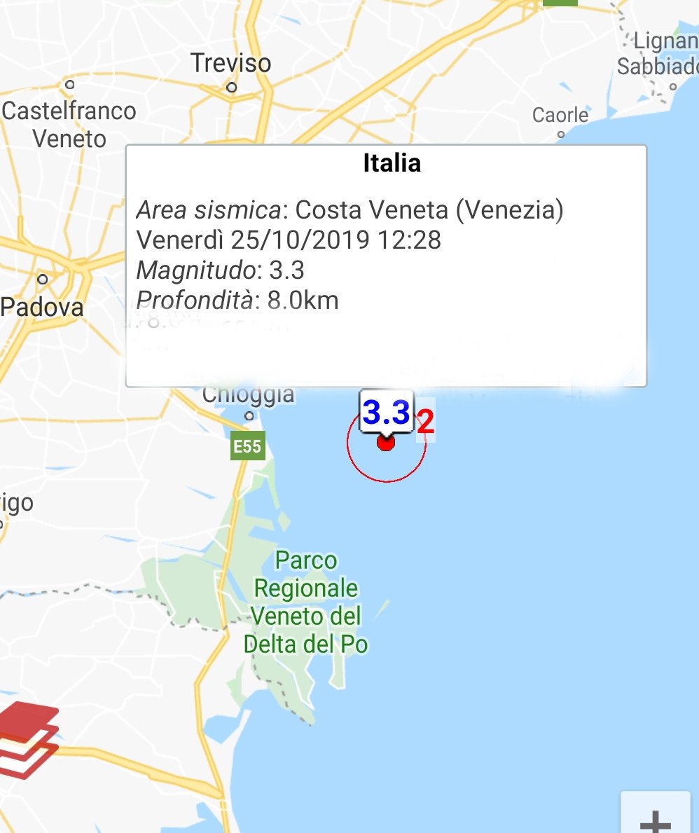 Scossa di terremoto 3.3 a Chioggia