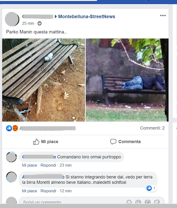 A Montebelluna, Parco Manin “malato” di degrado
