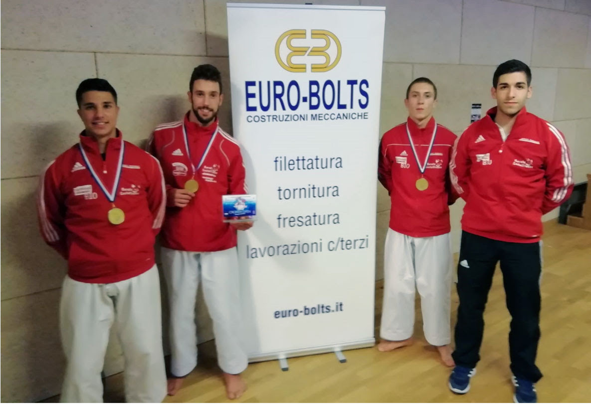Karate Castelfranco, la squadra maschile Senior dello Sport Target è d’oro