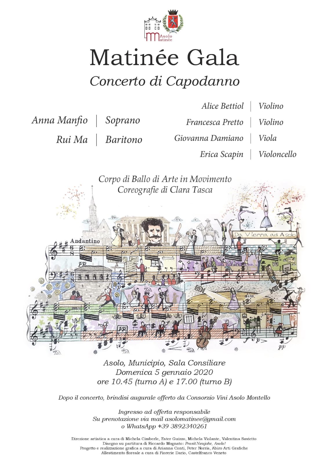 Matin e Gala concerto di Capodanno ad Asolo Prima Treviso