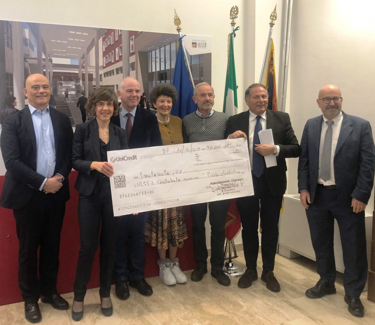 Associazione diabetici di Treviso, donati all’Ulss 100mila euro per finanziare un progetto di ricerca