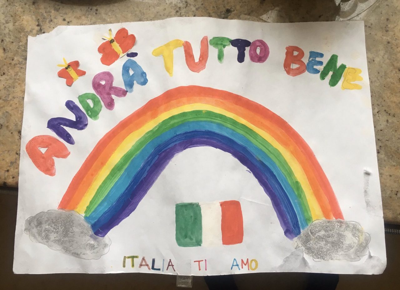 “Andrà tutto bene”: Treviso, il messaggio del bambino portato dal vento