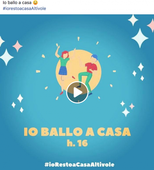 Comune di Altivole, lanciata l'iniziativa "Io ballo a casa"