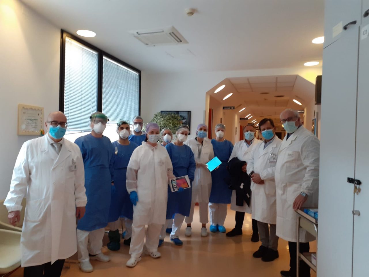 Ca’ Foncello Treviso, Benazzi in visita ai reparto Covid