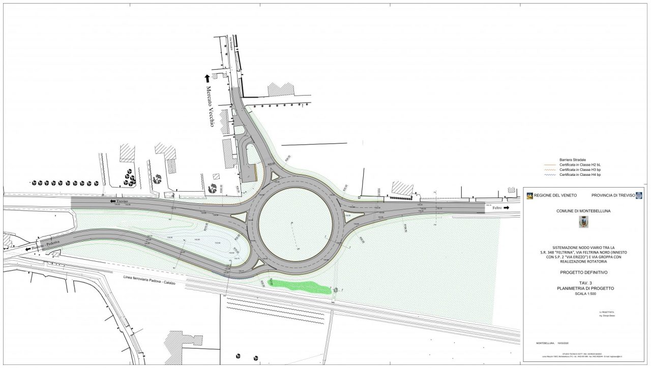 Rotatoria via Groppa Montebelluna: approvato il progetto definitivo