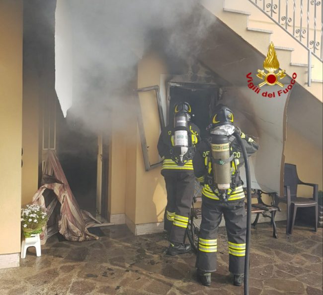 Appartamento distrutto dalle fiamme a Quinto di Treviso