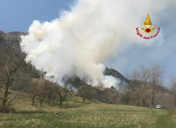 Vasto incendio, ettari di bosco in fiamme: “Spegnimento finirà domani” – VIDEO