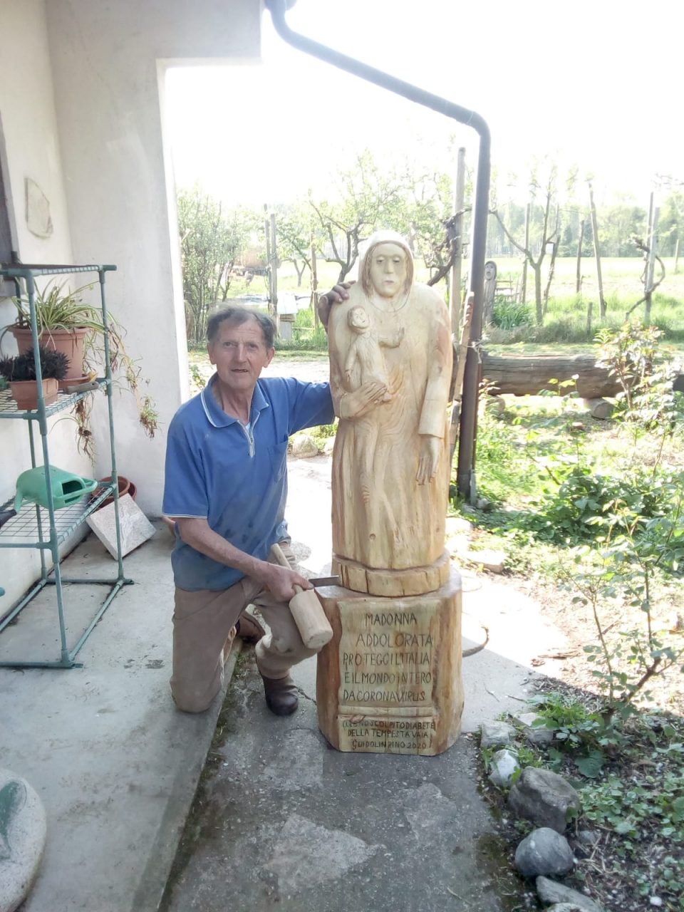 “Madonna proteggici”: da Castelfranco la scultura devota di Rino Guidolin