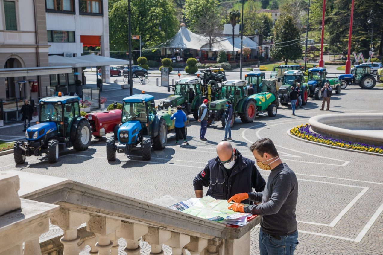 Sanificazione strade Vittorio Veneto, task force di Coldiretti in azione