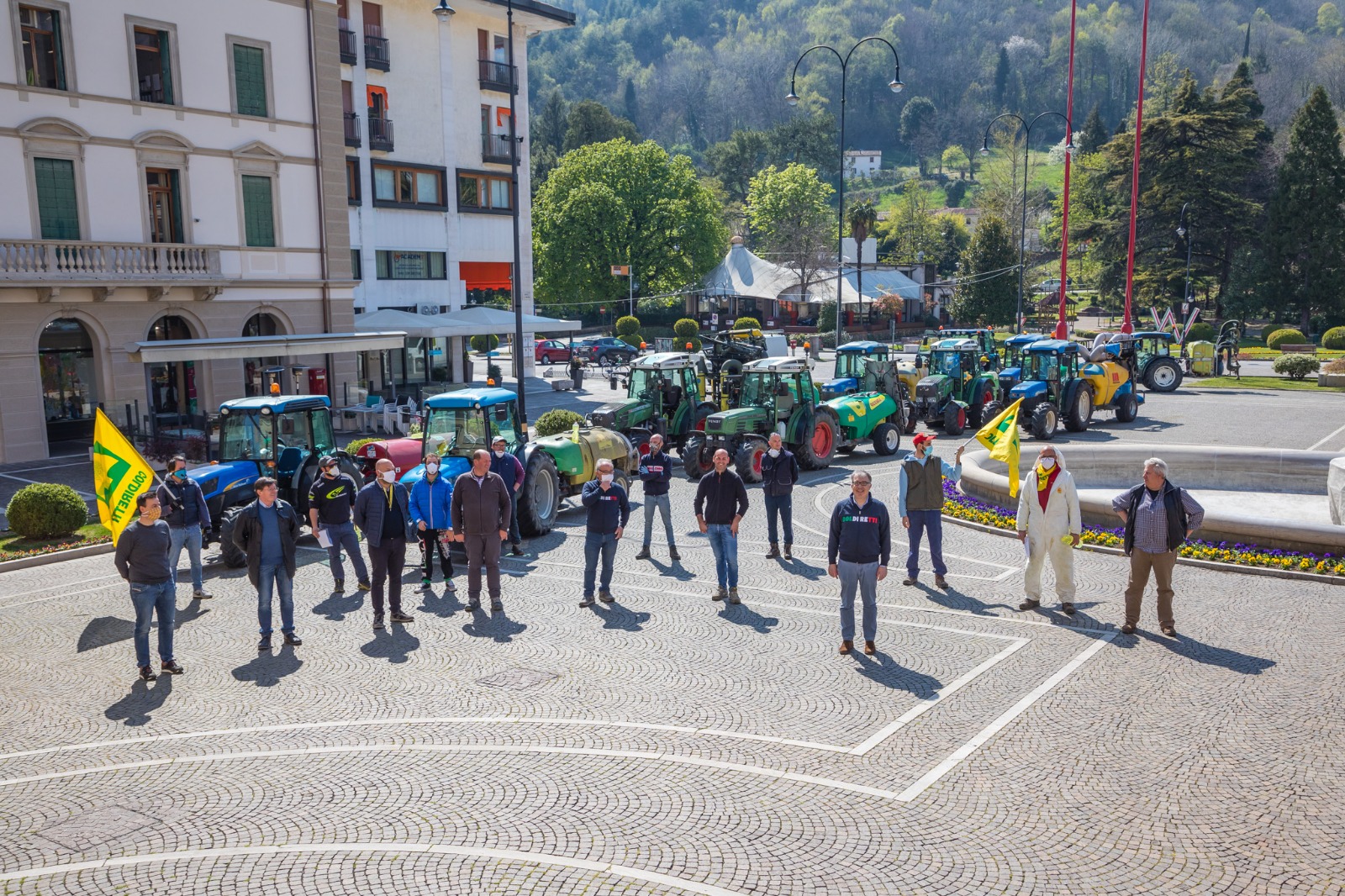 Sanificazione strade Vittorio Veneto, task force di Coldiretti in azione