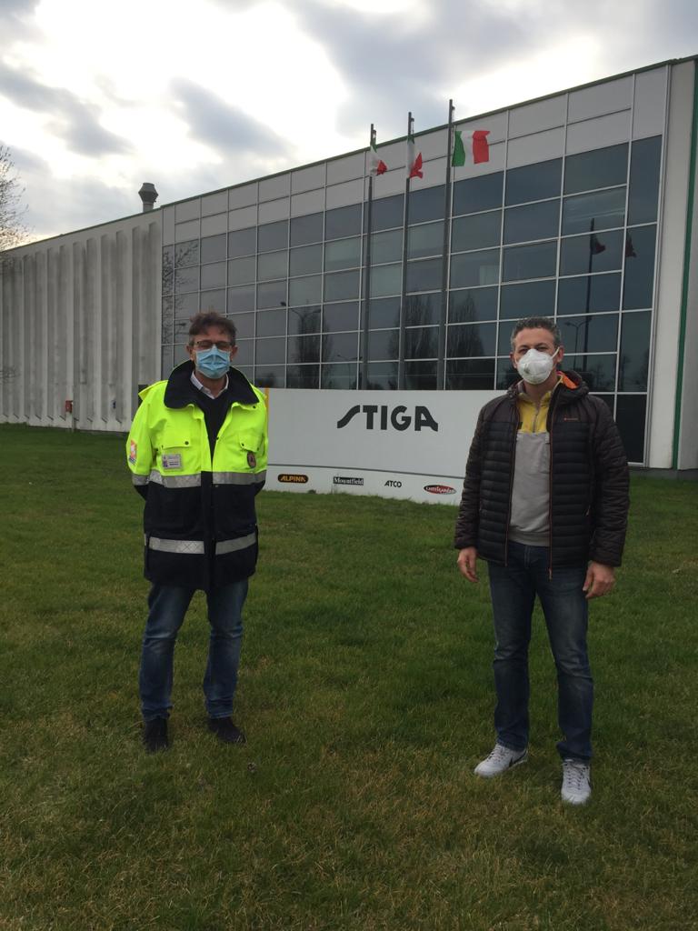 Stiga Castelfranco, donate 2mila mascherine al Comune