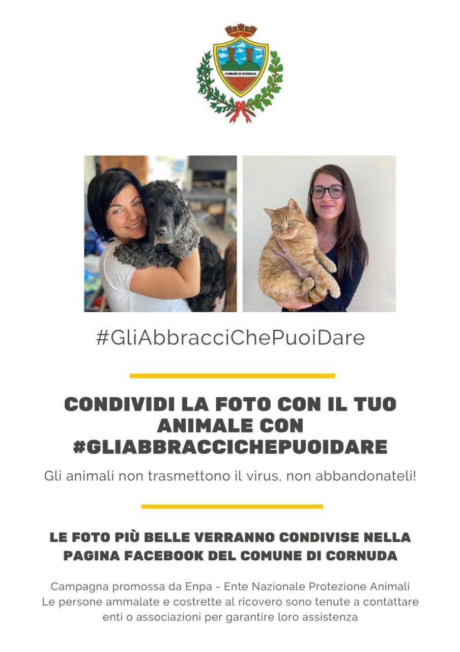 Comune Cornuda: “Postate una foto con il vostro animale e inviatela”