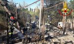 Incendio baracca a Pare' di Conegliano: Vigili del fuoco al lavoro