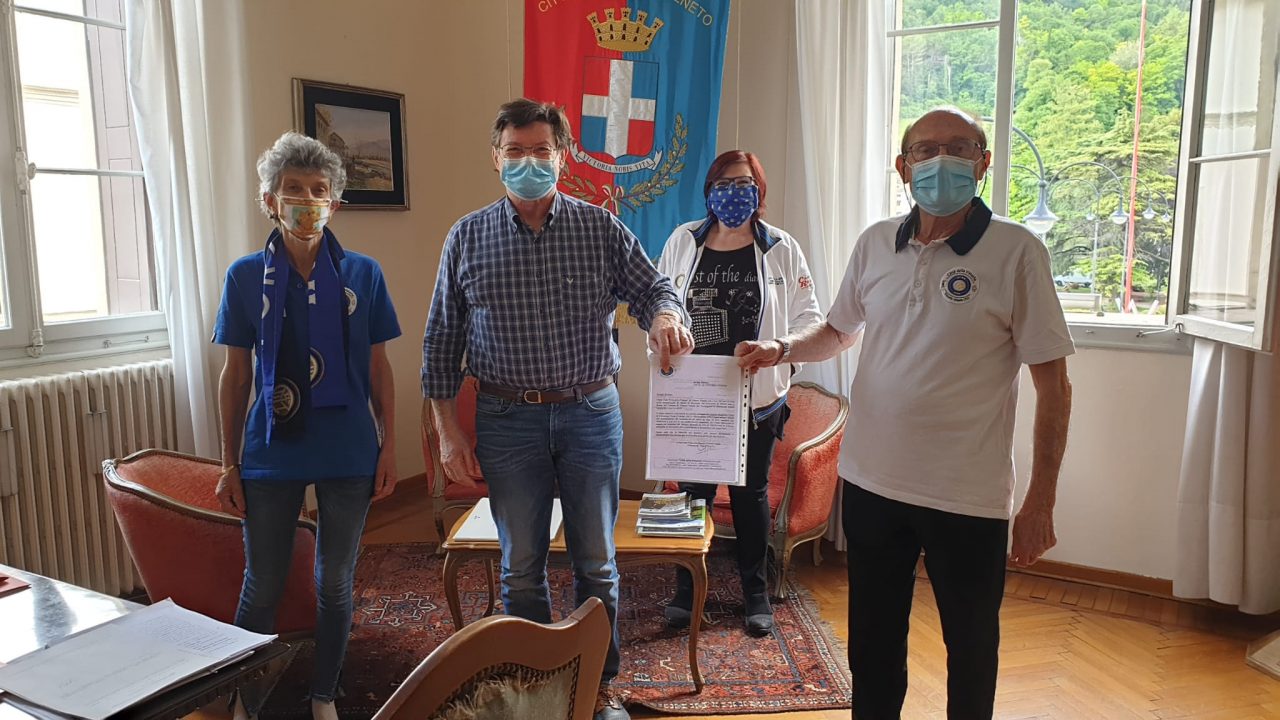 Inter club Vittorio Veneto, donati 500 euro al Comune per l’emergenza Covid