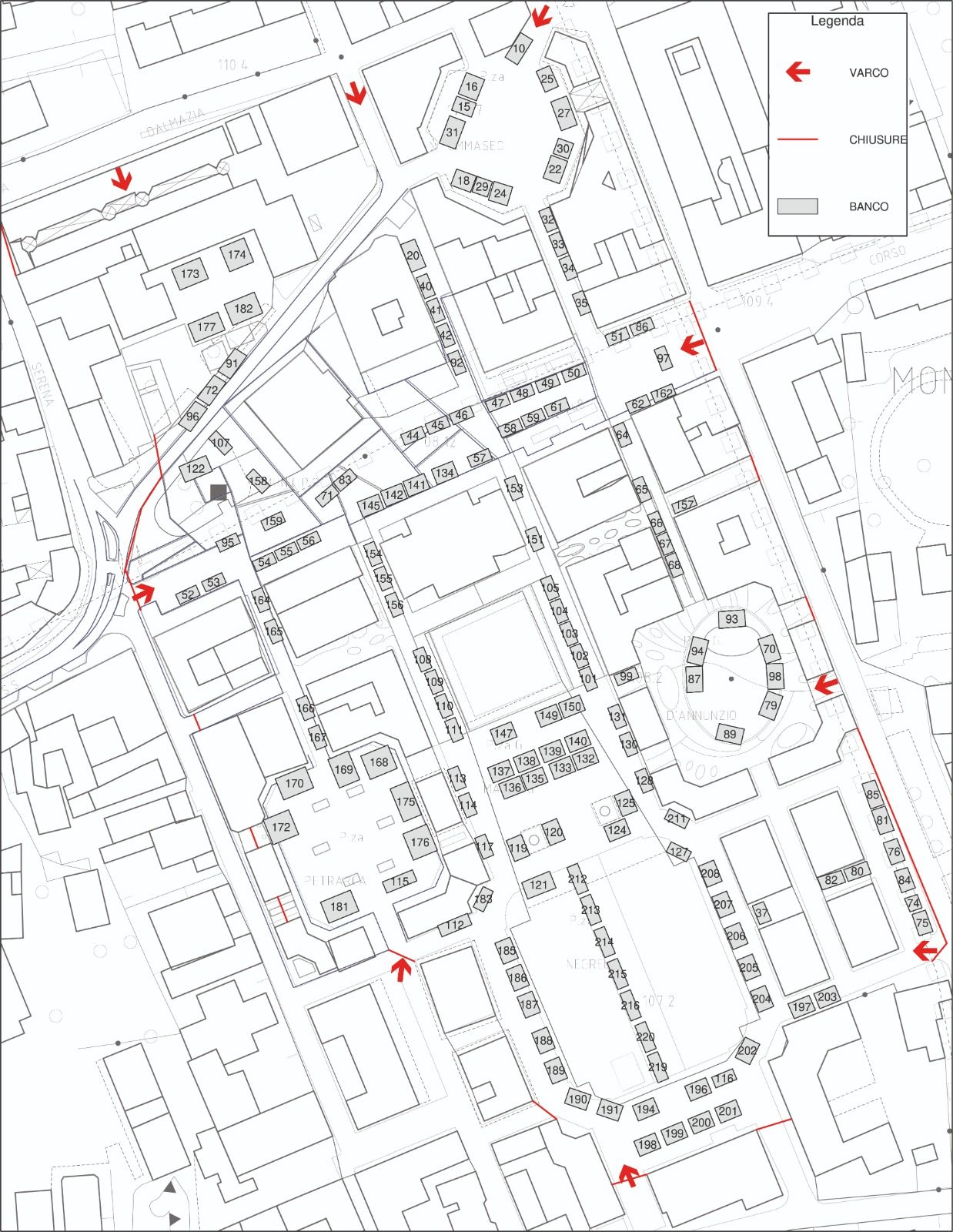 Mercato maggiore Montebelluna, domani si riparte: la mappa con varchi e accessi