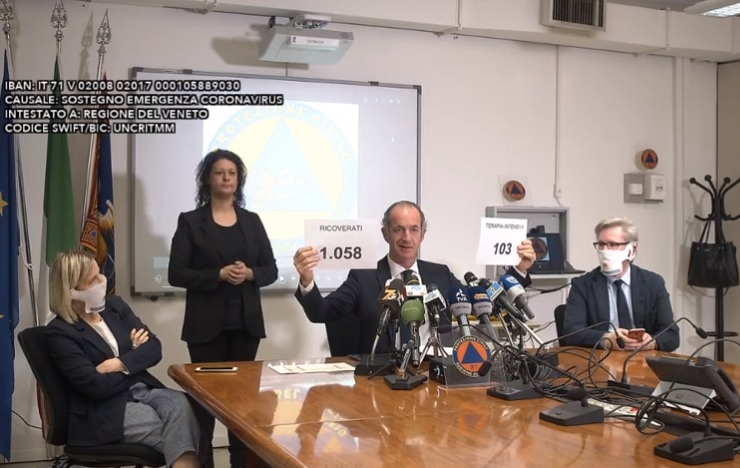 Nuova ordinanza Zaia: “Obbligo mascherine fuori casa da domani”