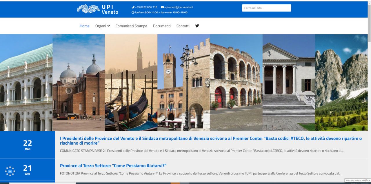 Upi Veneto, ecco il nuovo sito web