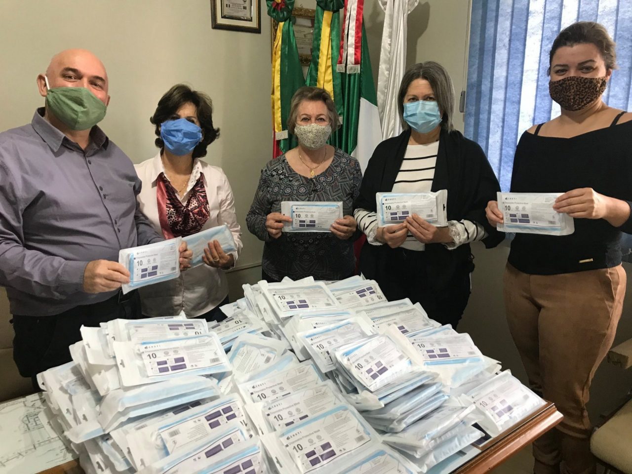 Generosità Pederobba, donate 2.500 mascherine al comune “gemello” di Jacutinga