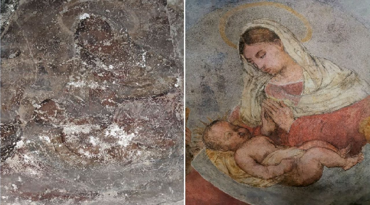 Restauro affresco a Treviso, alla fine scoperta opera della scuola di Tiziano – FOTO