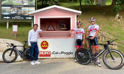 Giro d’Italia: Conti e Dombrowski in ricognizione sul muro di Ca’ del Poggio