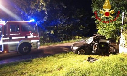 Grave incidente a Cordignano: auto esce di strada e si schianta contro un muro