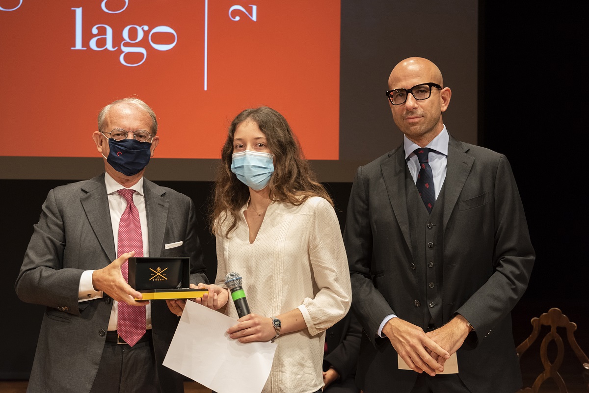 Francesca Montellato premiata da Roberto Papetti e Francesco Lago