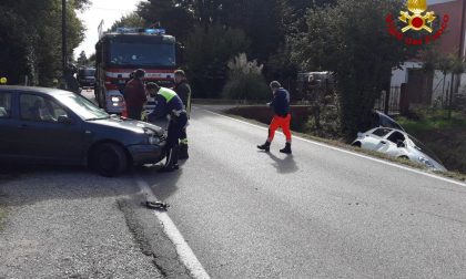 Piombino Dese, violento scontro tra auto in via Molinella: Vigili del fuoco di Castelfranco sul posto