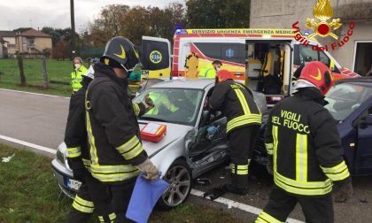 Incidente a Orsago, violento scontro tra due auto: quattro feriti