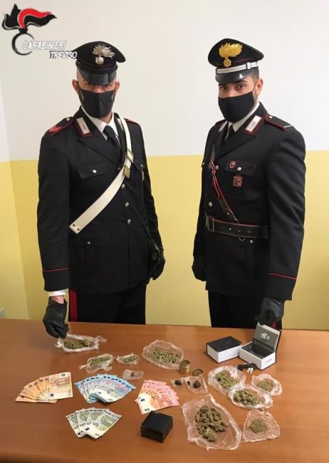 Carabinieri Zero Branco, denunciato per spaccio 25enne di Mogliano Veneto