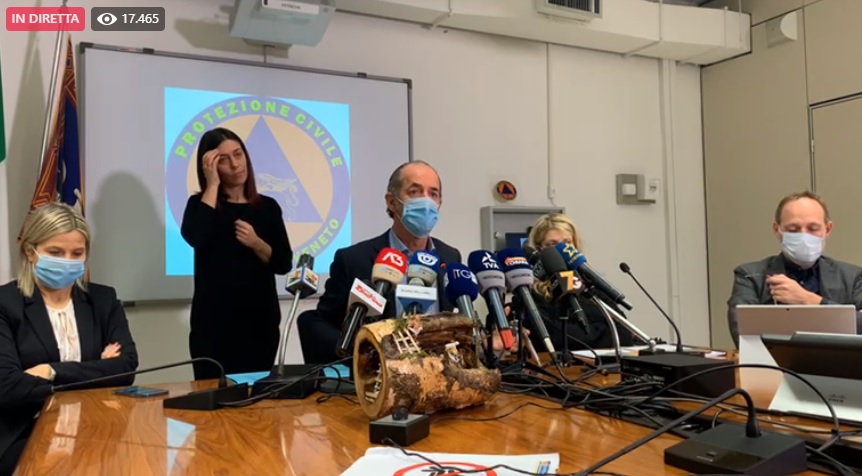 Covid, Zaia rompe gli indugi: “Confini comunali chiusi dalle 14 di sabato” | +4402 positivi | Dati 17 dicembre 2020