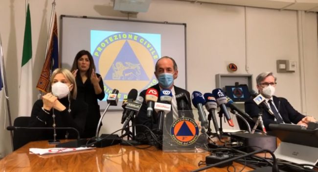 Covid, Zaia: "Confini comunali chiusi? Spero ancora in ravvedimento" | +3708 positivi | Dati 4 dicembre 2020