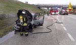 Rischia di bruciare vivo nell'auto in fiamme, conducente salvato dai Vigili del fuoco