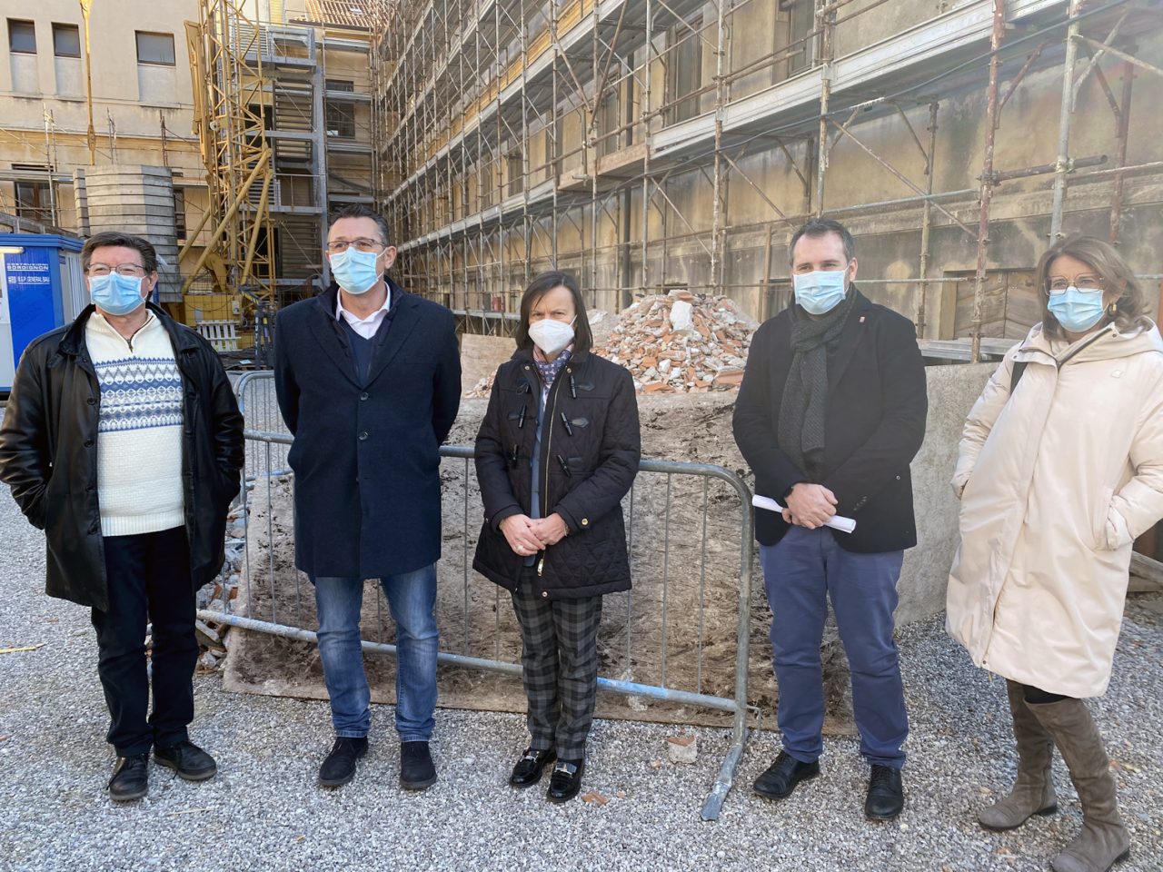 Lavori in corso al Liceo Flaminio di Vittorio Veneto, il sopralluogo di Marcon