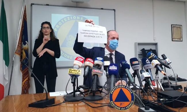 Covid, Zaia: “Entro l’estate tutti vaccinati dai 60 anni in su” | +1094 positivi | Dati 21 aprile 2021