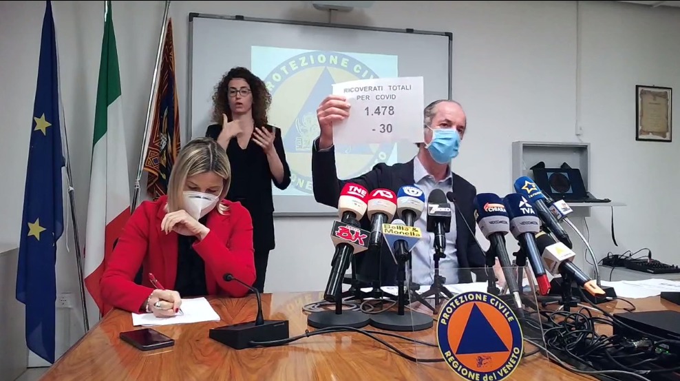Covid, Zaia: “Vaccinazioni alla grande. Andrò in Commissione per il caso Report” | +633 positivi | Dati 29 aprile 2021