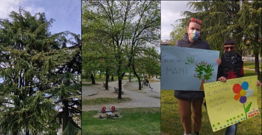 Il parco rischia di diventare un parcheggio, dopo il flash mob scatta la raccolta firme