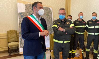 Attestato di ringraziamento ai Vigili del fuoco di Treviso per l’intervento in una palazzina di via Pennacchi