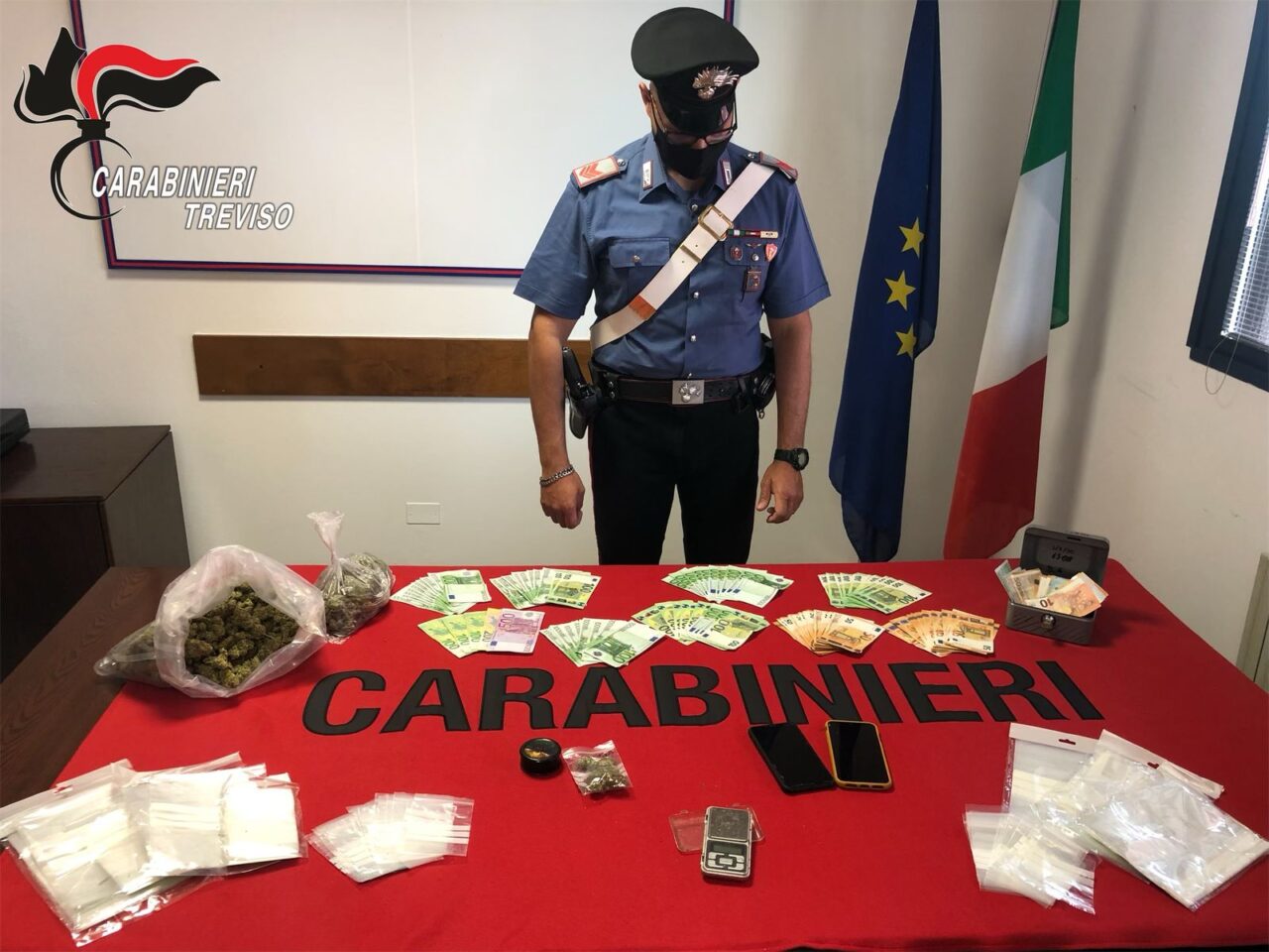 Montebelluna, due arresti per droga e resistenza a pubblico ufficiale