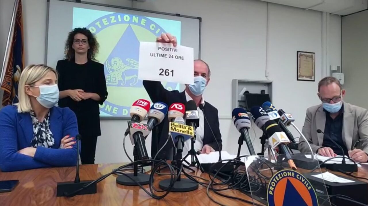 Vaccino anti Covid aperti 276mila posti, Zaia: “Rischio zona gialla? No” |+261 positivi | Dati 14 luglio 2021