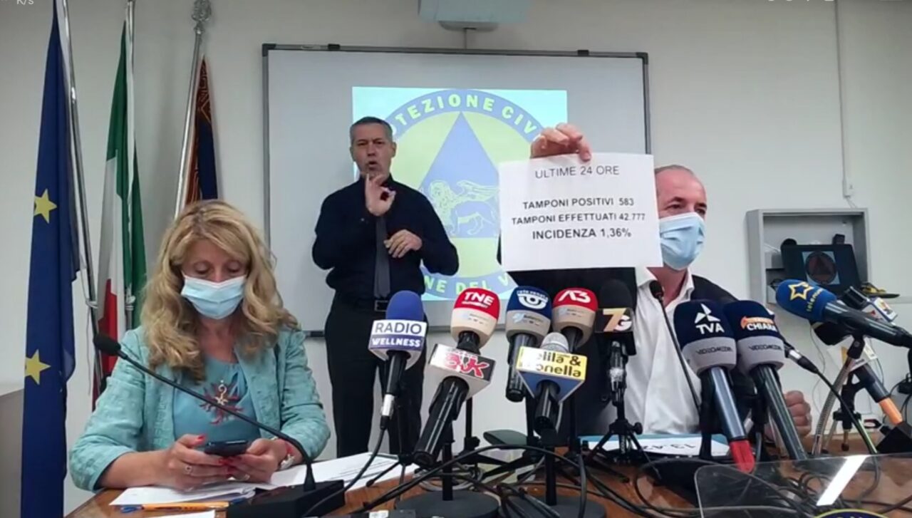 Zaia: “Da domani accesso diretto al vaccino per la fascia 12-25 anni” |+583 positivi Covid| Dati 12 agosto 2021