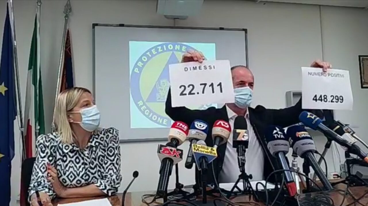 Zaia: “Veneto zona bianca, in terapia intensiva l’80% non sono vaccinati” | +505 positivi Covid | Dati 20 agosto 2021